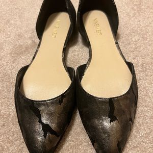 Nine West metallic camo flats